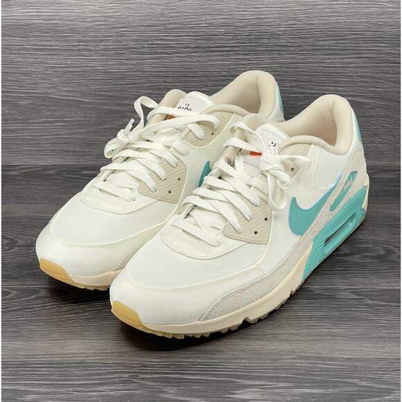 Nike Air Max 90 Golf NRG, Sail/Washed Teal | Size 13M [new] DO6492-141 - Picture 2 of 11